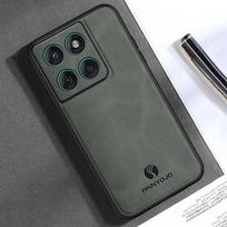 Retro Matte Plain PU Leather Case For Motorola Edge 60 Fusion Shockproof Magnetic Cover Motorola Edge 60 Fusion black