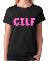 GILF T-Shirt Funny Adult Humour Novelty Grandma I'd Like To F#ck Ladies Tee XL