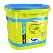 weber.tec Superflex 10 dviejų komponentų bituminis hidroizoliacinis mišinys 30 litrų plastikinės talpyklos