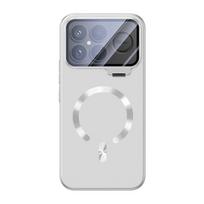 For POCO F8 Pro F8 Ultra phone case, lens bracket protection, magnetic attachment, solid color design Poco F8 Pro balta