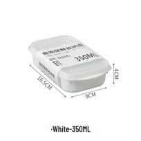 Skaidri, maistui tinkama, šaldytuvui saugi plastikinė laikymo dėžutė su dangteliu šviežumui ir šaldymui white
