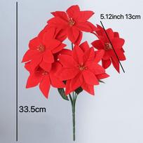 pot home vase ornamental Party supplies Poinsettia Bushes Christmas Decoration Xmas Decor Simulation bouquet Christmas Bouquets