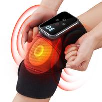2026 Naujas kelio masažuoklis su šildymu ir vibracija skausmui malšinti, Elektrinė šildoma kelio atrama, su 6 šildymo lygiais ir 9 masažo režimais, Dovana abiem red