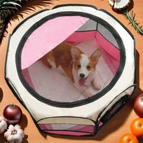 Foldable Scratch-Resistant Oxford Cloth Dog Kennel for Outdoor and Car Use
