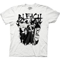 Mens Bleach Manga Anime T-Shirt - Bleach Ichigo Kurosaki Mens Fashion Shirt - Bleach Tee S balta