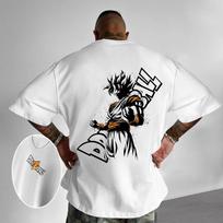 Anime Dragon Ball Dragon Ball Super Wukong Printed Digital Direct Spray Pure Cotton Short Sleeved Tshirt Unisex Mens and Women S
