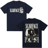 Gangsters Movie Scarface T-shirt Tony Montana Al Pacino Vintage Gothic T-shirts Men Women Clothing Cotton Oversized T Shirt Tops S juoda