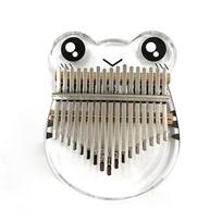 Crystal 17 Keys Kalimba Finger Piano Acrylic Made Artwork Thumb Piano with Accessories Small Crystal Frog