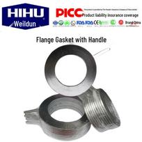 NOUO High-Temperature Graphite Spiral Wound Gasket with Handle DN40 (10 pcs)