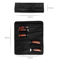 Chef Knife Bag 5 Pockets Oxford Knives Roll Bag Carry Case Bag Kitchen Cooking Portable Kitchen Knife Storage Roll Bag Pouch juoda