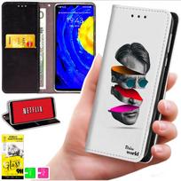 Etui Typu Portfel Do Xiaomi 15T - Pokrowiec Bluemoon Nadruk + Szkło 9H