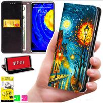 Etui Typu Portfel Do Xiaomi 15T - Pokrowiec Bluemoon Nadruk + Szkło 9H
