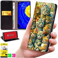 Etui Typu Portfel Do Xiaomi 15T - Pokrowiec Bluemoon Nadruk + Szkło 9H