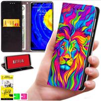 Etui Typu Portfel Do Xiaomi 15T - Pokrowiec Bluemoon Nadruk + Szkło 9H