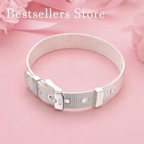 Luxury 925 Sterling Silver Exquisite Watch Strap Bracelet for Women's Fashion Wedding Party Accessories sidabras