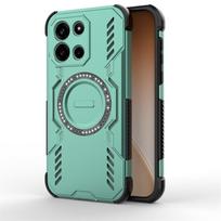 For OnePlus Nord 6 Case Magnetic Ring Wireless Charging Cover Anti-fall Silicone PC Protector Cover OnePlus Nord 6 Case OnePlus Nord 6 žalia