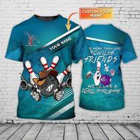 Bowling Personalized Men's T-Shirt 3D Printed Customised Name Casual Unisex Short Sleeve Outdoor Sports Quick Dry Men's Clothing S