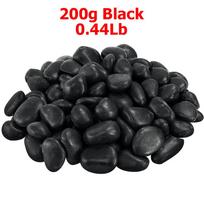 200/400g Juodi Aukšto Blizgesio Natūralūs Akmenukai 2-3cm Kiemo Kraštovaizdžio Dekoro Akmenys Akmenukai Žuvų Bakelio Dekoratyviniai Akmenys black