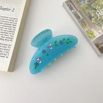 Stunning Handmade Large Shark Hair Clip Crafted From Acetate With Beautiful Flower Details
