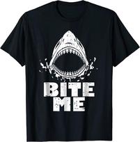 Vintage Shark Bite Me Shark Unisex T-Shirt S