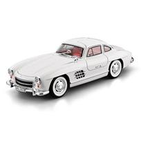 1/18 Mercedes-Benz 300SL Superautomobilio lydinio modelis su garsu ir šviesa, atitraukiamas, vaikų žaislas, kolekcinis daiktas, gimtadienio dovana balta