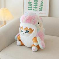 Kawaii Shark Cat Plush Toy Soft Stuffed Colorful Shark Cat Doll Kids Toys Birthday Christmas Gift for Boys Girls birthday gifts 22cm