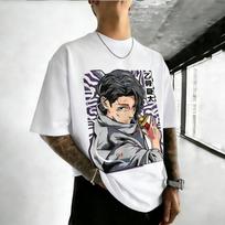 Jujutsu Kaisen Okkotsu Yuta Unisex Pure Cotton T-shirt 2026 Summer Anime Print Round Neck Loose Family Short Sleeved Top S