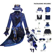 Furina/Focalors Cosplay Anime Žaidimas Genshin Impact Kostiumas Karūnuotas Prima Vienodas Perukas Skrybėlė Suknelė Moterims Helovino Šventė Vaidmenų Žaidimas Drabužiai Apranga xs