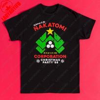 Die Hard Inspired Nakatomi Corporation Christmas Black TShirt Men Women Japanese Style Classics Cotton Tees All Match Tops Gift S