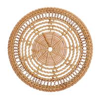 30x30 Cm Wicker Round Woven Flower Design Entrance Grass Wall Decoration Handmade Dry Grass Wall Hanging