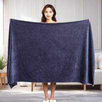 Quick-Dry, No-Shed Large Bath Towel for Salons, Spas, & Hotels - High Absorption 35x75 Extra Thick tamsiai pilka spalva