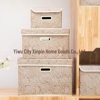 Rose Pattern Multi-Sized Storage Boxes: Large, Medium, Small - Versatile New Material