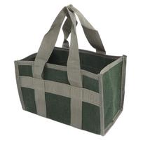 Wide Mouth Tool Bag OD Green Canvas Large Capacity Wear Resistant Waterproof Tool Storage Bag For Electrician 29 X 17 X 17cm / žalia