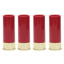 4Pcs 12 Gauge Shot Drinking Glasses Food Grade Plastic Shot Glass Cup Hunting Themed Wine Glasses Set MIT raudona