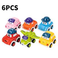 Žavingas animacinis lenktyninio automobilio torto dekoracijų rinkinys, puikiai tinkantis vaikų gimtadienio šventėms 6pcs Car