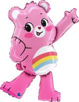 Rožinis balionas su folija „ rūpestingasis meškiukas“, Care Bears, 75 cm