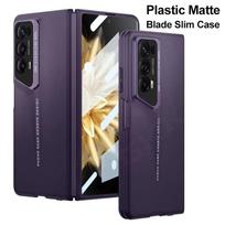 Shockproof Armor PU Leather Case For Honor Magic V2 With Outer Glass Protector Blade Style Hard Cover For Honor Magic V2 Case For Magic V2