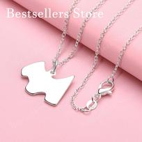 925 sterling silver 16-30 inch cute little dog pendant necklace, women's accessories, fashionable wedding jewelry 40cm