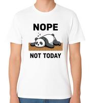Nope Not Today Sleeping Panda Funny Unisex Graphic T-Shirt Lazy Mood Tee M