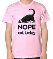 Nope Not Today T-Shirt Cat Tired Kitten CBA Can't Be Bothered Mens Womens Top S