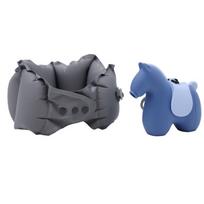 Neck Protection Inflatable Neck Pillow Super Light Creative U-shaped Travel Pillow Foldable Pressed Inflation mėlyna