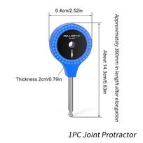 Bicycle Cycling Telescopic Angle Finder Protractor Ruler Goniometer 360° 36cm Bike Fitting Joint Protractor Riding Measure Tool mėlyna
