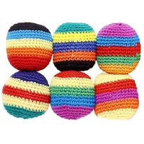 6/12/24Pcs Funny Footbag Sacks Stress Relief Knitted Sandbag Soft Juggling Balls  Outdoor Fun 6Pcs Random Color