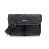 Baellerry Men's Crossbody Bag Business Weaving Pattern Large Capacity Shoulder Bags Waterproof Handbags for Men Man 24*11*6cm juoda