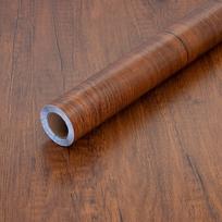 Medžio rašto kontaktinis popierius Rudas medinis tapetas Lipni nuimama vinilo plėvelė Lengvai klijuojama Baldams Virtuvės spintelėms 40 x 100cm brown