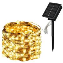 7M/12M/22/32M Saulės LED Girlianda Lauko Festoon LED Vandeniui Atspari Girlianda Virvelės Lemputės Kalėdų Vakarėlio Sodo Saulės Lempa Dekoracija 7M50LED-warm