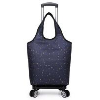 Portable Folding Shopping Cart with Telescopic Handle and Universal Wheels 33L or less