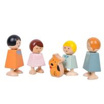 Early education characters large particles building block happy family children baby cognitive family relationship fun wooden toys