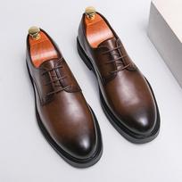 Prabangūs odiniai Oxford tipo vyriški batai su raišteliais biurui, socialiniams susibūrimams, vestuvėms, vyriški oficialūs batai Zapatos De Hombre 38 ruda