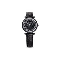Swarovski Crystalline Wonder Series Watch Quartz Movement Calfskin Strap 35Mm Black Dial Water Resistant 50M Women watches 5664311 Black Dial